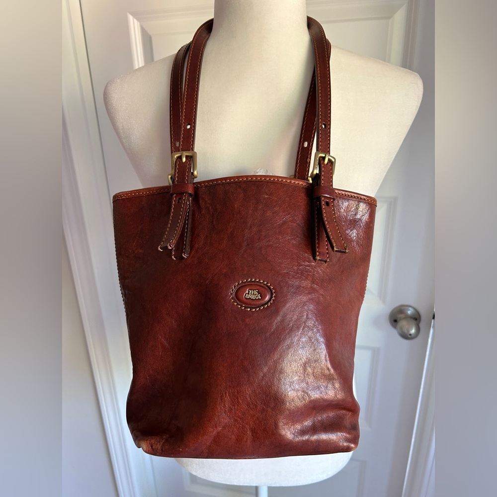 The Bridge Brown Leather Bucket Bag